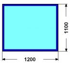 110x120cm STRIBOG 8mm : Kalen sklo pod kamna