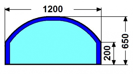 120x65 �IVA 6mm: Sklo pod kamna