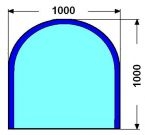 100cm SIMARGL 6mm : Kalen sklo pod kamna
