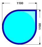 110x110cm KAPOUN 8mm(vt) : Kalen sklo pod kamna