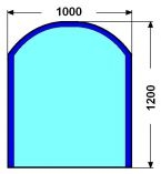 100x120cm SIMARGL 8mm (dlouh): Sklo pod kamna