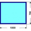 100x70cm STRIBOG 6mm (men��)  : Kalen� sklo pod kamna