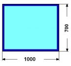 100x70cm STRIBOG 6mm (men��)  : Kalen� sklo pod kamna