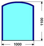 100X110cm SVAROIC 8mm : Kalen sklo pod kamna