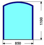 85x110cm SVARO�IC �zk� 6mm :Kalen� sklo pod kamna