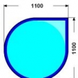 110x110cm KAPOUN 8mm(vt) : Kalen sklo pod kamna