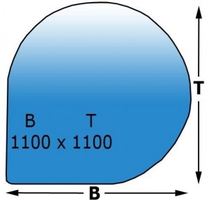 110x110cm 6mm: Sklo pod kamna